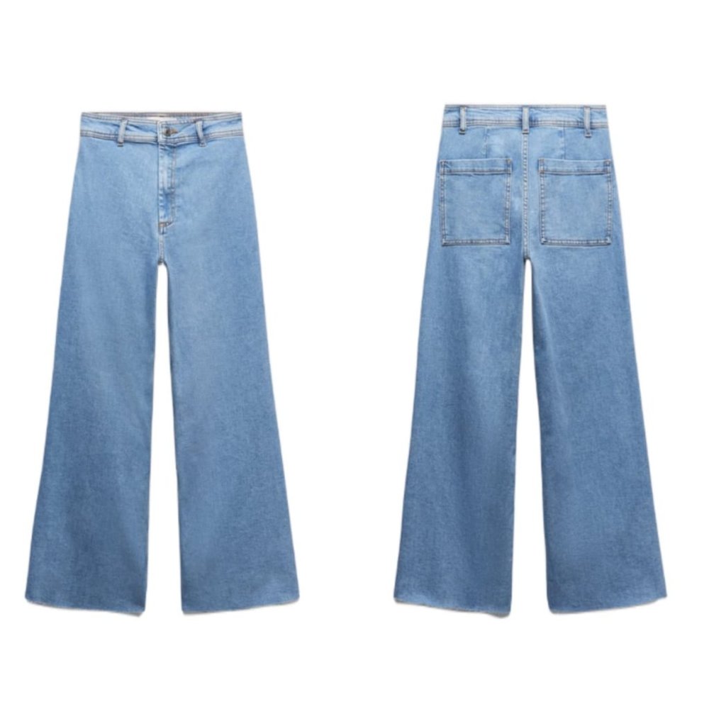 NEW ZARA ZW THE MARINE STRAIGHT JEANS BLUE | 8246/241